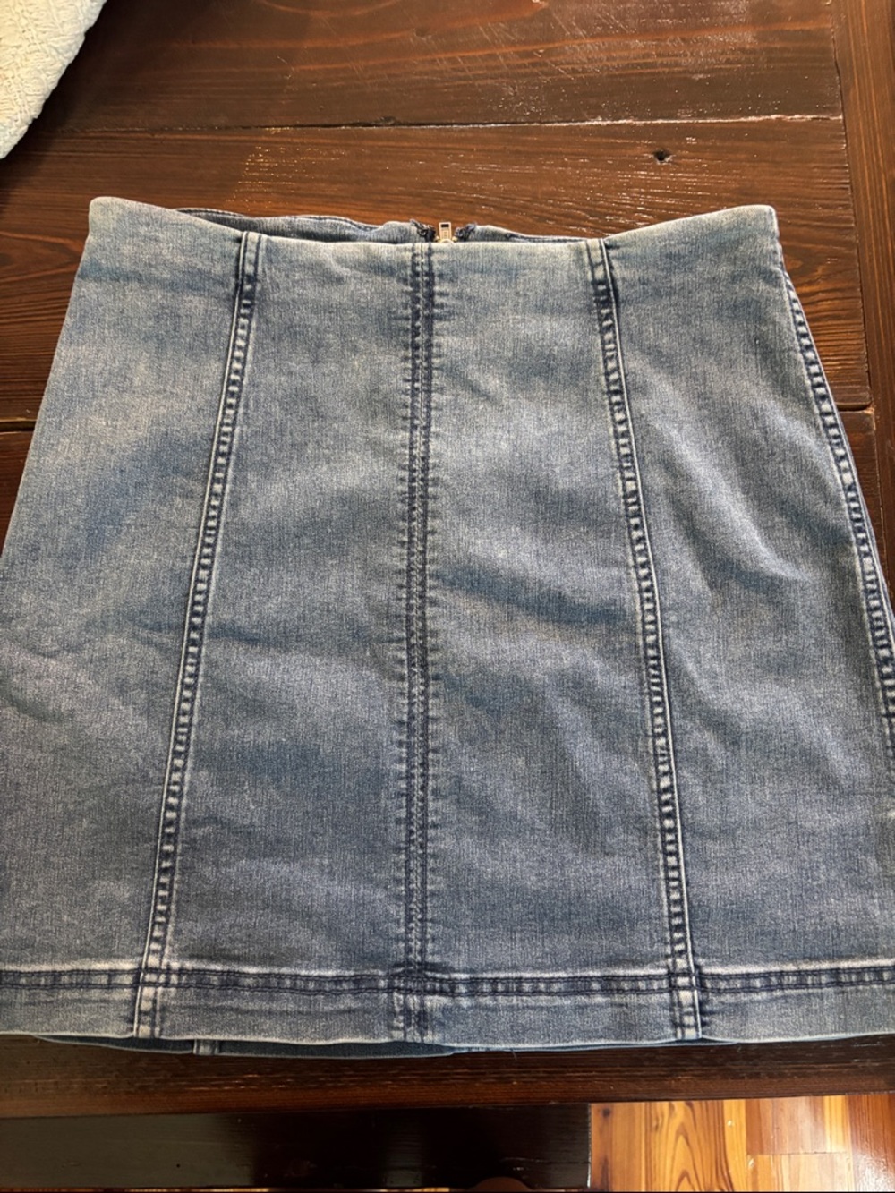 Classic Denim Panel Mini Skirt - free People Light Blue
